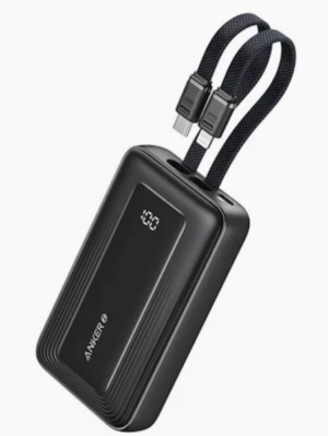 Anker 10K Power Bank 30W with Built-In USB-C & Lightning